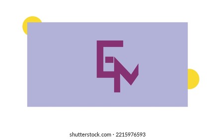 Alphabet letters Initials Monogram logo EM, ME, E and M