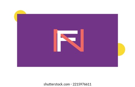 Alphabet letters Initials Monogram logo FN, NF, F and N