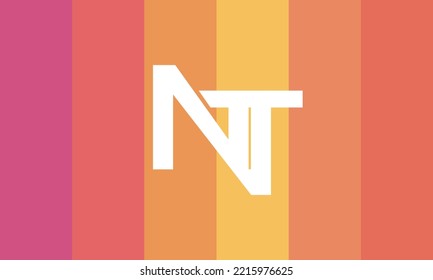 Alphabet letters Initials Monogram logo NT, TN, N and T