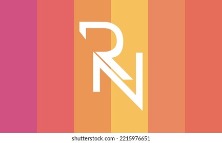 Alphabet letters Initials Monogram logo RN, NR, R and N