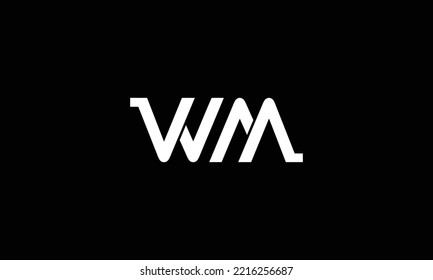 Alphabet letters Initials Monogram logo WM , MW