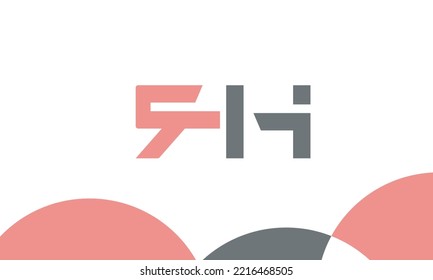 Alphabet letters Initials Monogram logo RH, HR, R and H
