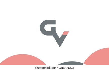 Alphabet letters Initials Monogram logo GV, VG, G and V