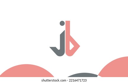 Letras alfabéticas Iniciales Logotipo Monograma JB, BJ, J y B