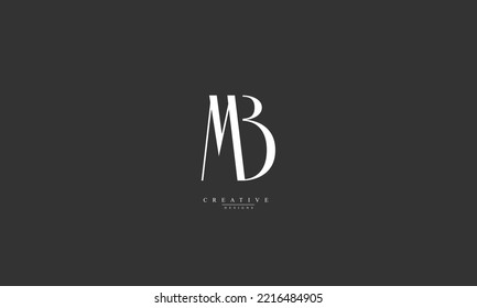 Alphabet letters Initials Monogram logo MB BM M B