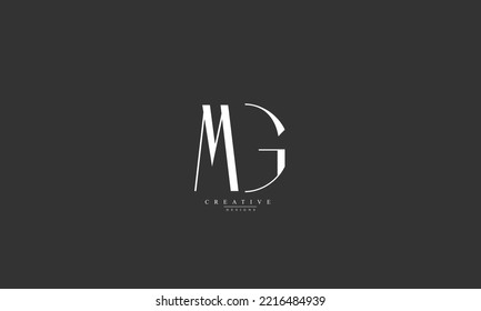 Alphabet letters Initials Monogram logo MG GM M G