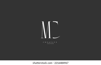 Alphabet letters Initials Monogram logo MC CM M C