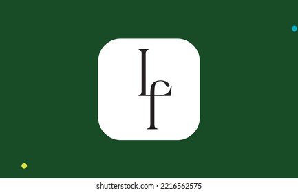 Alphabet letters Initials Monogram logo LF, FL, L and F