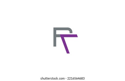 Alphabet letters Initials Monogram logo RT, TR, R and T