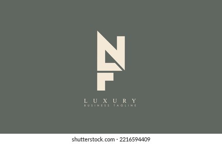 Alphabet letters Initials Monogram logo FN, NF, F and N