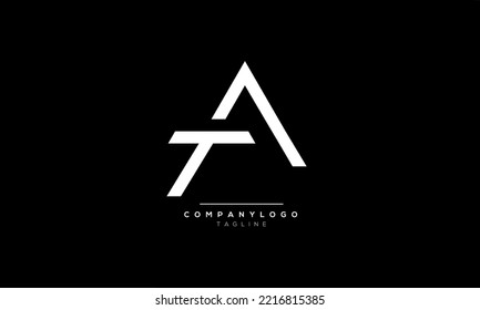 Alphabet letters Initials Monogram logo TA, TA INITIAL, TA letter