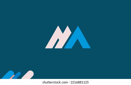 Alphabet letters Initials Monogram logo MA, AM, M and A