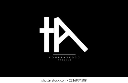 Alphabet letters Initial Monogram Logo TA, TA INITIAL, TA Letter