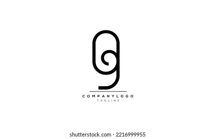 Alphabet letters Initials Monogram logo OG, OG INITIAL, OG letter