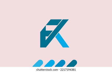 Alphabet letters Initial Monogram logo fk, kf, f und k
