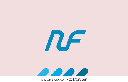 Letras alfabéticas Iniciales Monograma NF, FN, N y F