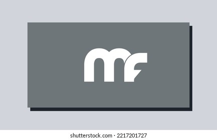 Alphabet letters Initials Monogram logo MF, FM, M and F
