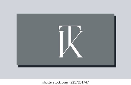 Alphabet letters Initial Monogram Logo TK, KT, T und K