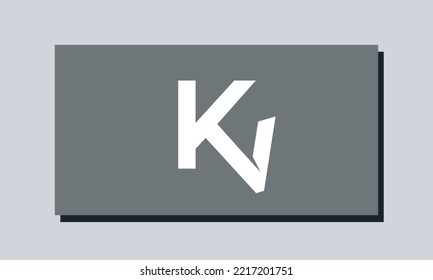 Alphabet letters Initials Monogram logo KV, VK, K and V