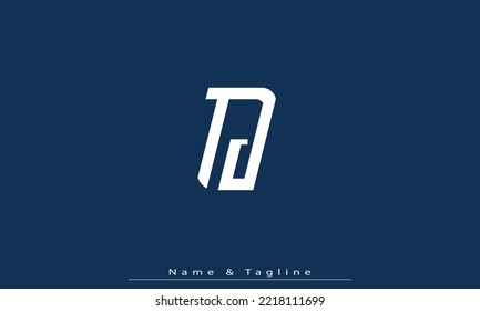 Alphabet letters Initial Monogram Logo TJ, JT