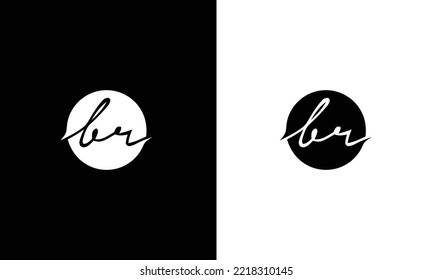 Alphabet letters Initials Monogram logo BR ,RB initial, B and R