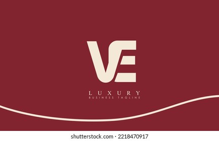 Alphabet letters Initials Monogram logo VE, EV, V and E