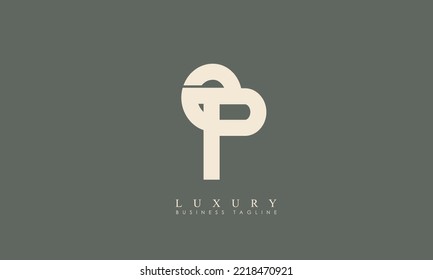 Alphabet letters Initials Monogram logo EP, PE, E and P