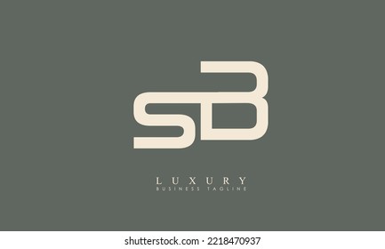 Alphabet letters Initials Monogram logo SB, BS, S and B