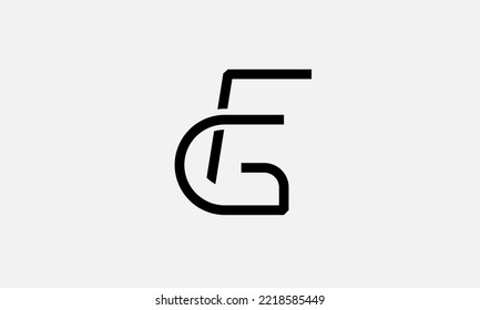 Alphabet letters Initials Monogram logo GF FG G F