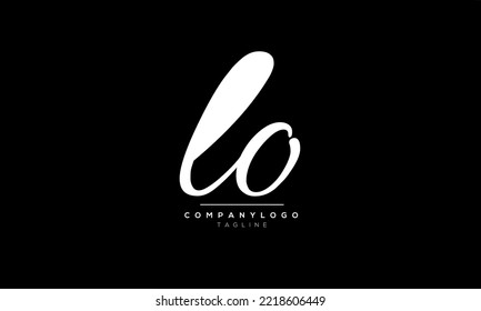 Alphabet letters Initials Monogram logo LO, LO INITIAL, LO letter