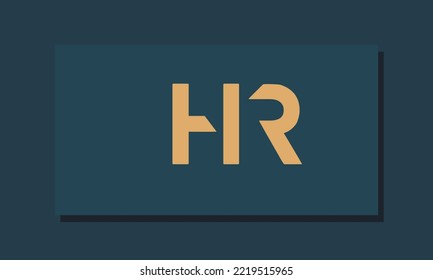 Alphabet letters Initials Monogram logo HR, RH, H and R