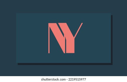 Alphabet letters Initials Monogram logo NY, YN, N and Y