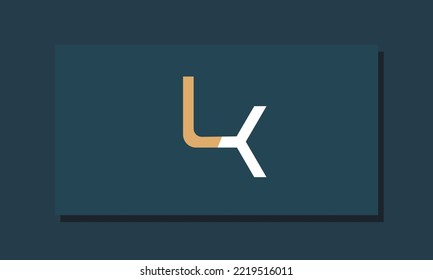 Letras alfabéticas Iniciales Logotipo Monograma LK, KL, L y K