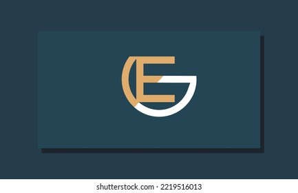 Alphabet letters Initials Monogram logo GE, EG, G and E
