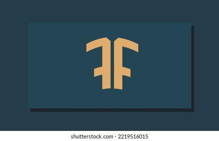 Letras alfabéticas Iniciales Monograma FF, F y F