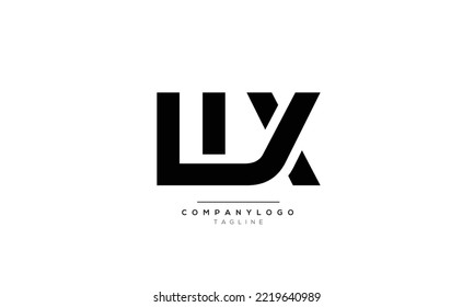 Alphabet letters Initials Monogram logo WX, WX INITIAL, WX letter