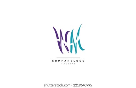 Letras alfabéticas Iniciales Logo Monograma WM, WM INITIAL, carta WM