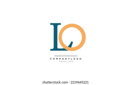 Alphabet letters Initials Monogram logo LO, LO INITIAL, LO letter