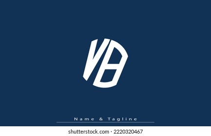 Letras alfabéticas Iniciales Monograma VB , BV