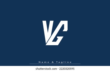 Letras alfabéticas Iniciales Monograma VG , GV