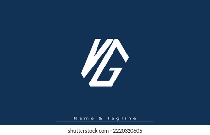 Alphabet letters Initials Monogram logo VG , GV