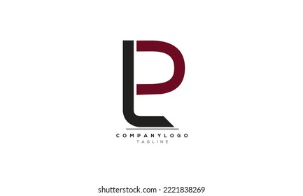 Letras alfabéticas Logotipo inicial Monograma LP, LP INITIAL, LP