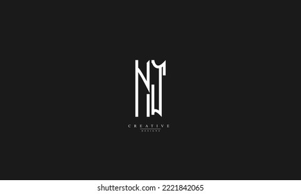 Alphabet letters Initials Monogram logo NJ JN N J