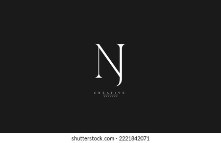 Alphabet letters Initials Monogram logo NJ JN N J