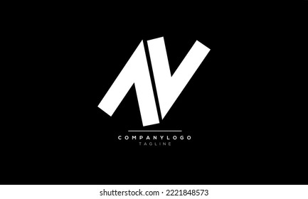 Letras alfabéticas Iniciales Logotipo de monograma AV, AV INITIAL, AV