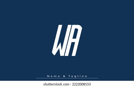 Alphabet letters Initials Monogram logo WA , AW