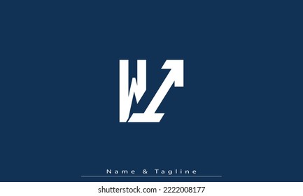 Alphabet letters Initial Monogram Logo WI , IW