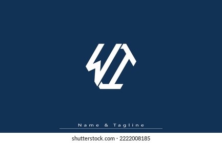 Alphabet letters Initial Monogram Logo WI , IW