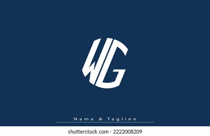 Alphabet letters Initials Monogram logo WG , GW