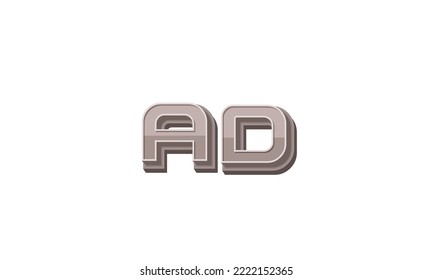 Alphabet letters Initials Monogram logo AD D A 